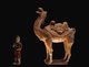 China: Bactrian camel and driver plying the Silk Road, Tang Dynasty sancai ceramics, Shanghai Museum
